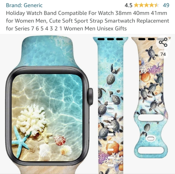 Turtle watch band - Picture 3 of 4